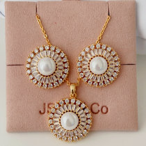 Pearl set earrings and necklace