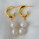 Long pearl earrings