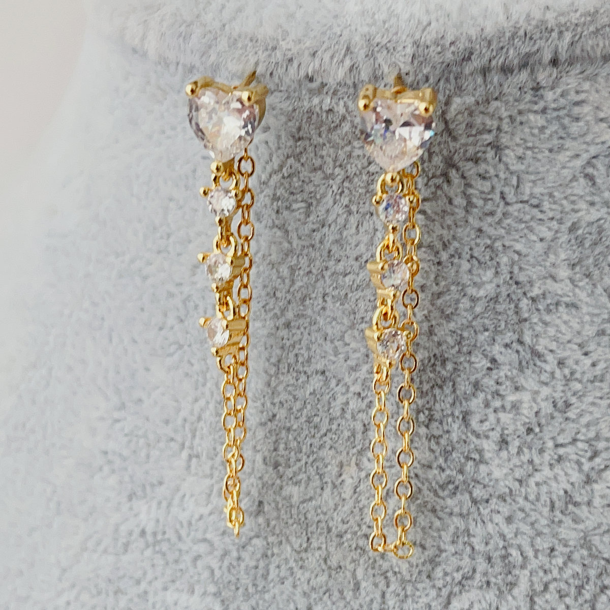 Long chain earrings