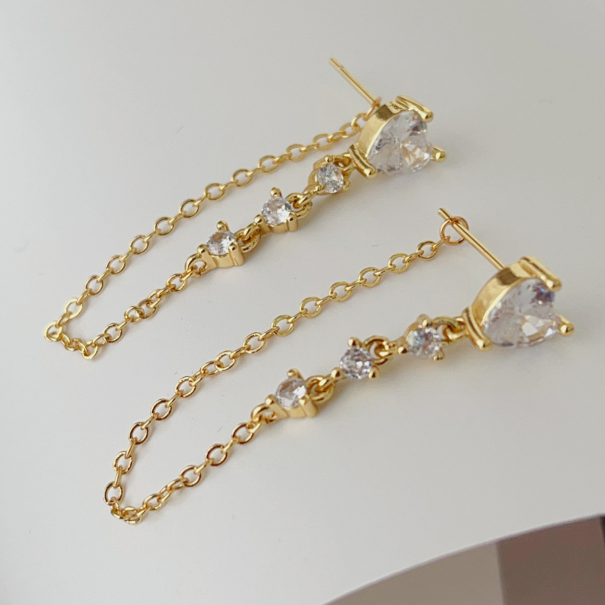 Long chain earrings