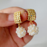 Fresh water pearl drop earrings