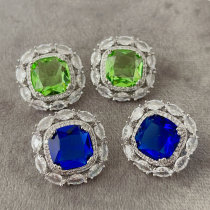 Pave quare earrings