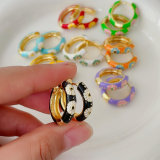 Enamel flower hoops