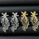 Pave star earrings