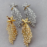 Pave star earrings