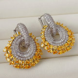 Yellow zircon earrings