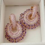 Purple zircon earrings