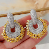 Yellow zircon earrings