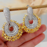 Yellow zircon earrings