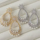 Oval pearl earrings