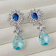 Water drop zircon earrings