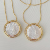 Shell virgin mary Pendant necklace