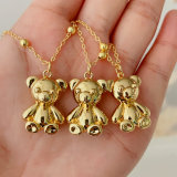 Teddy bear pendant necklace