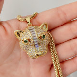 Big tiger pendant necklace