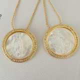 Shell virgin mary Pendant necklace
