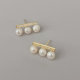 Fresh water pearl bar earrings