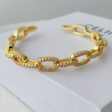 Pave chain cuff