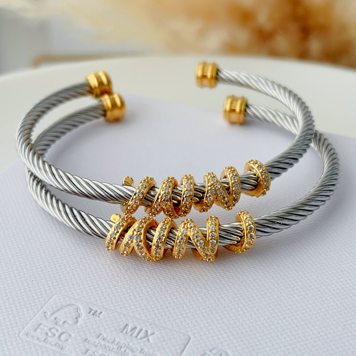 Stainless steel chain cuff