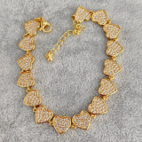 Pave heart bracelet