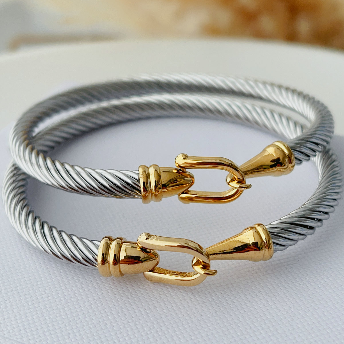 Stainless steel chain cuff
