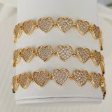 Pave heart bracelet