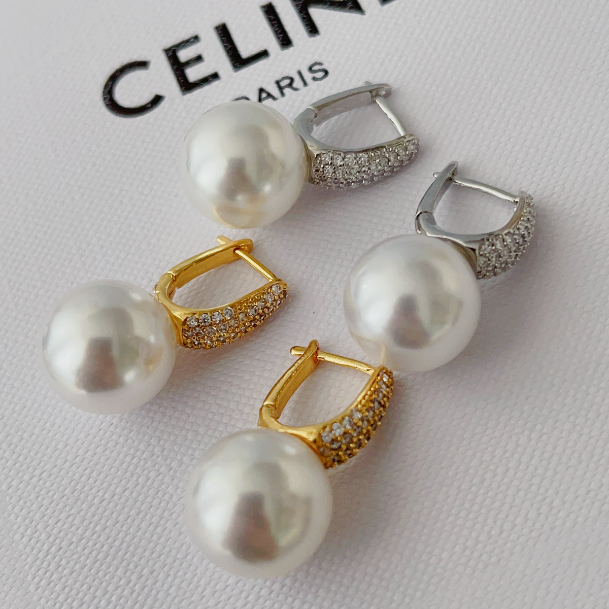Pearl drop earrings