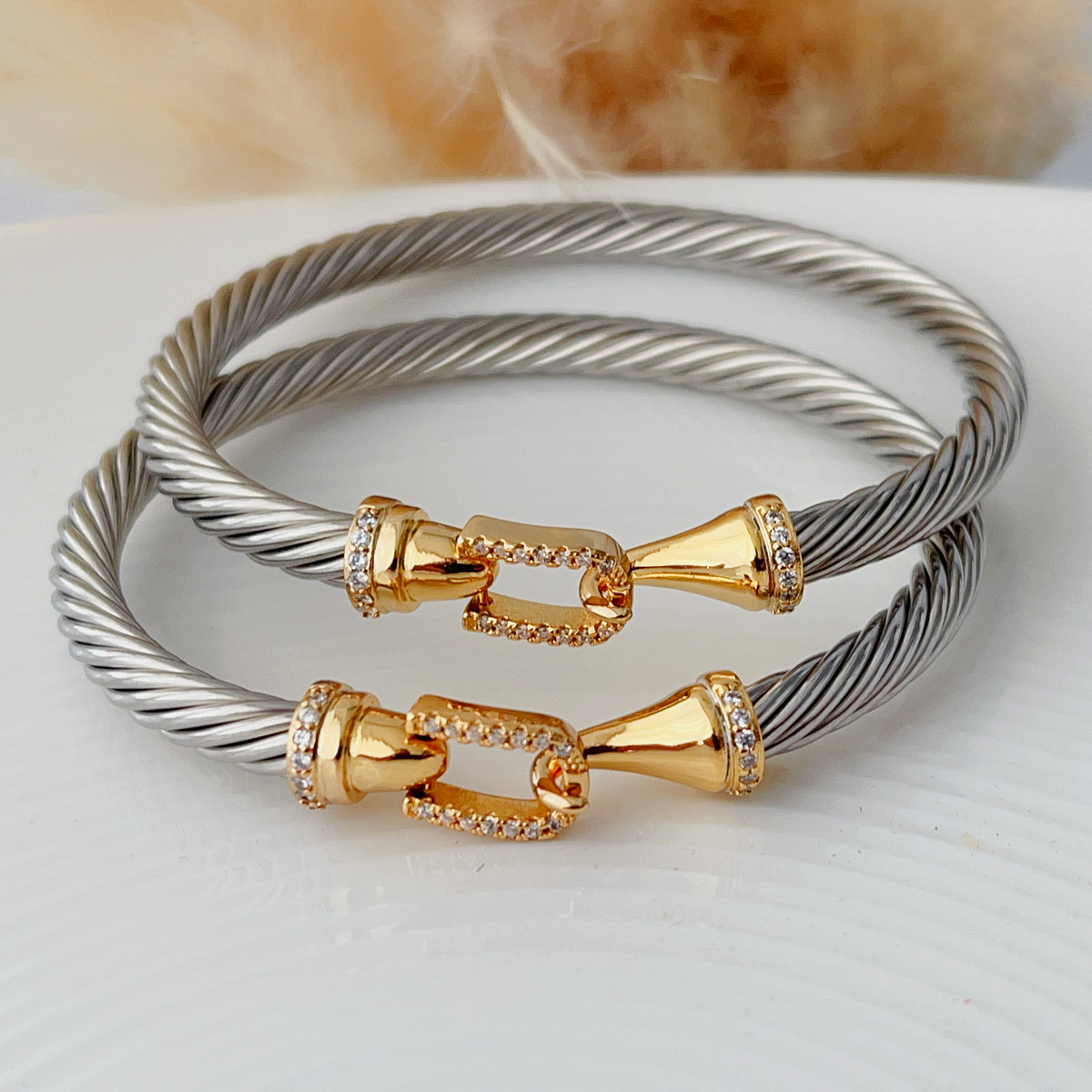 Stainless steel chain cuff