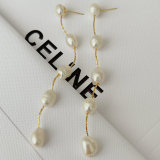 Long fresh water pearl earrings