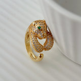 Pave tiger ring