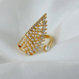 Pave wing ring