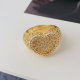 Pave zircon heart ring
