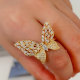 Pave butterfly ring