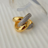Pave cross ring