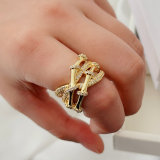 Pave twist ring
