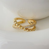 Pave cross ring