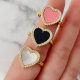 Enamel heart ring
