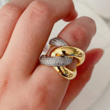 Pave cross ring