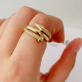 Pave nail ring