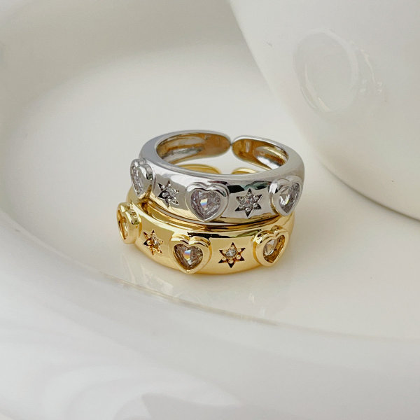 Pave star ring