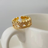 Pave eye ring