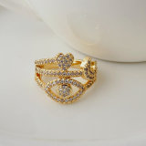 Pave eye star ring