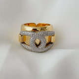 Silver channel ring