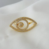 Pave eye ring
