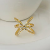 Pave star cross ring