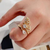 Pave butterfly ring
