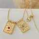 Dot chain with eye square charm