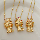 Teddy bear chain necklace
