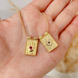 Dot chain with eye square charm