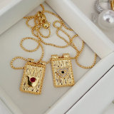 Dot chain with eye square charm
