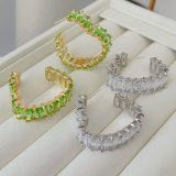 Pave zircon hoops